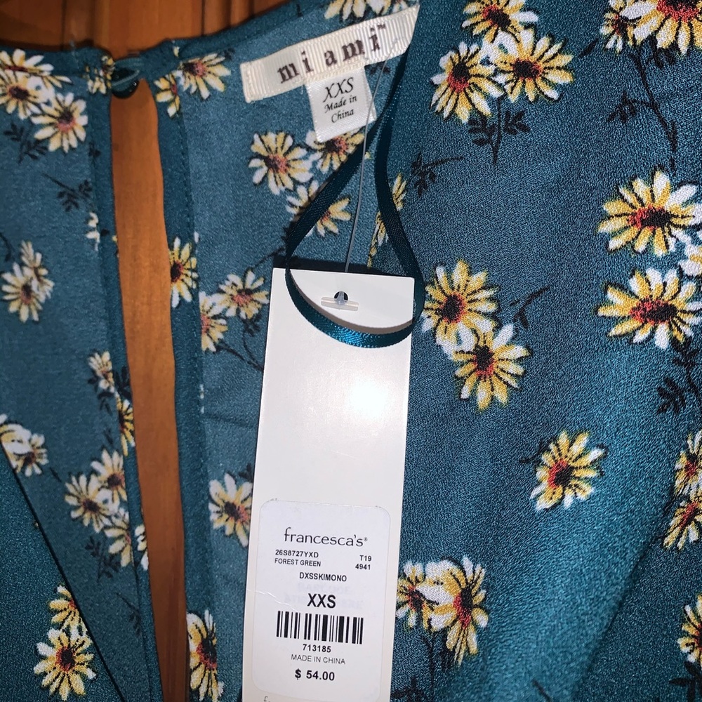 forest green miami jumpsuit with flowers